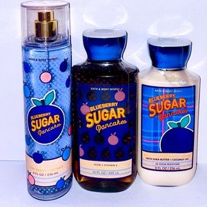 Bath and Body Works Blueberry Sugar Pancakes Set